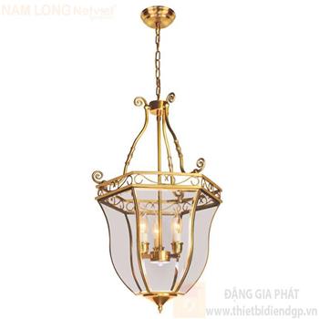 Đèn thả đồng cao cấp Ø400*H700+500, E14*3 lamp NB 316